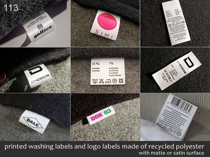 Was labels van gerecycled polyester